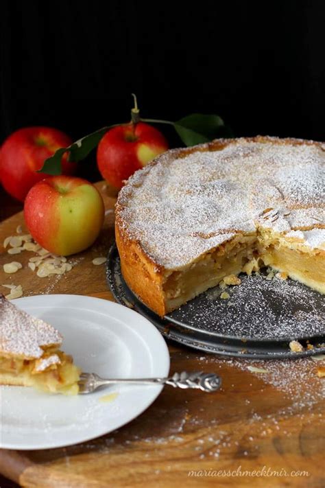 Omas gedeckter Apfelkuchen mit Mürbeteig Maria es schmeckt mir