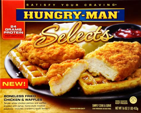 Hungry-Man Selects Boneless Fried Chicken & Waffles, 16 oz - Fred Meyer