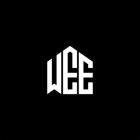 WEE letter logo design on BLACK background. WEE creative initials ...