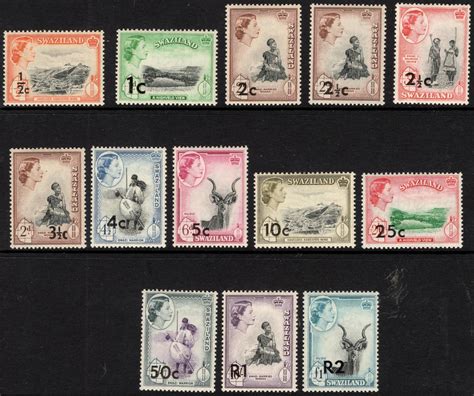 Swaziland 1961 Surcharge Set Imperium Stamps Ltd