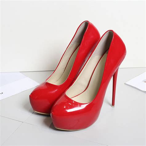 Drag Queen Mens High Heels Platform Crossdresser Pumps Stiletto Red