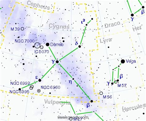 Cygnus Star Map