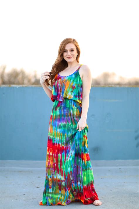 Tie Dye Dress Womens Tie Dye Maxi Dress Tye Dye Dress Etsy Australia