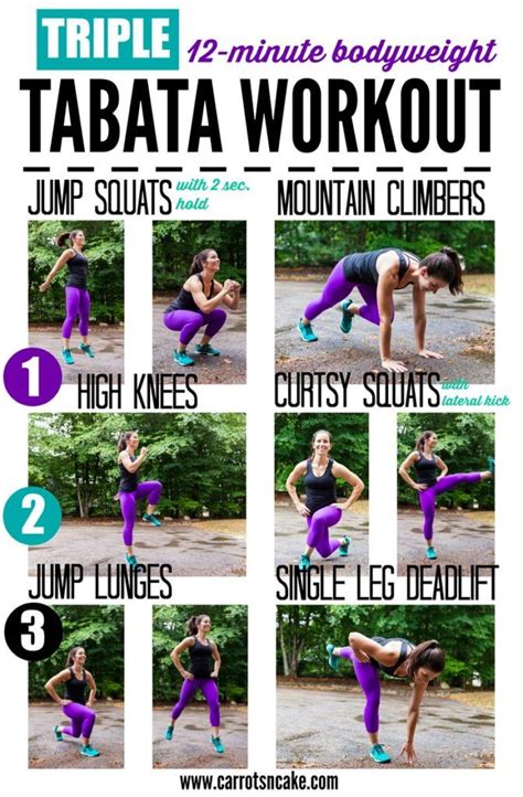 Triple Tabata Bodyweight Workout Carrots N Cake Fun Workouts Tabata Workouts Bodyweight