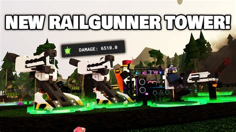 The New Railgunner Tower Is Vey Op Tower Defense X Update Roblox