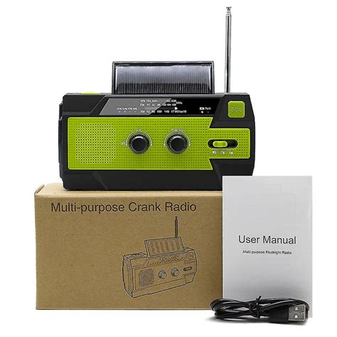 Radio Solaire Portable Manivelle Radio Rechargeable Avec Batterie