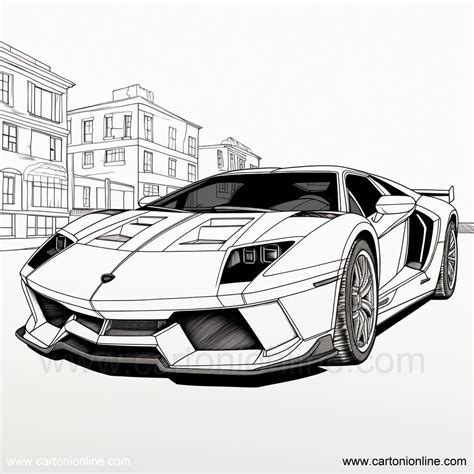 Desenho De Lamborghini Para Colorir