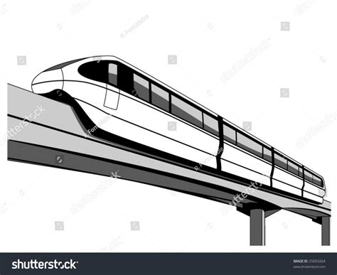 Vector Illustration Of A Monorail 25093264 Shutterstock