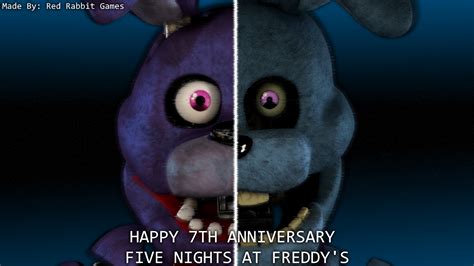 C4dfnaf 7th Anniversary Poster Bonnie By Redrabbitgames On Deviantart