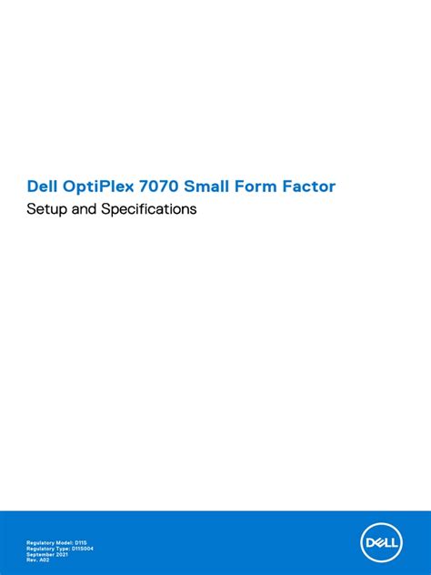 Optiplex 7070 Desktop - Owners Manual2 - en Us | PDF | Bios | Usb