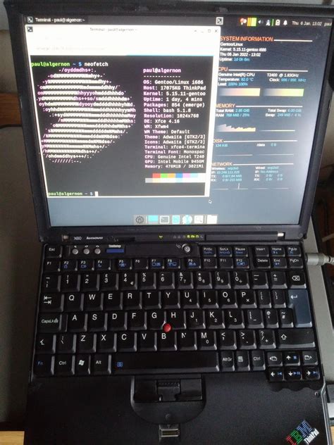 Thinkpad X60 I Saved When It Was Being Thrown Away Put In A Spare Ssd And Some Ram And Built