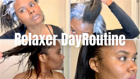 Relaxer Day Routine How I Relax My Hair At Home 5 Month Stretch Youtube