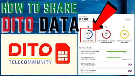 How To Share Data Using Dito Sim Youtube