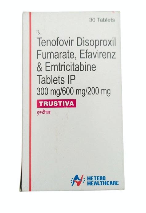 Tenofovir Disoproxil Fumarate Efavirenz Emtricitabine Tablets IP At