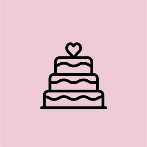 A Cake With A Heart On Top Is Shown In The Middle Of A Pink Background