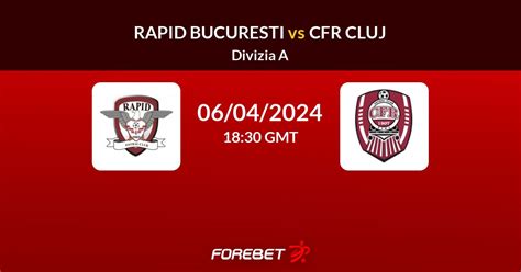 Rapid Bucuresti Vs CFR Cluj Prediction Stats H2H 06 Apr 2024