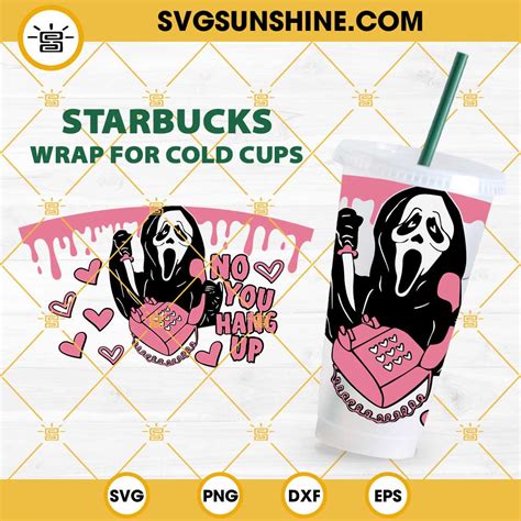 Scream Face Starbucks Cup Svg Ghost Face Svg Halloween Horror Movie