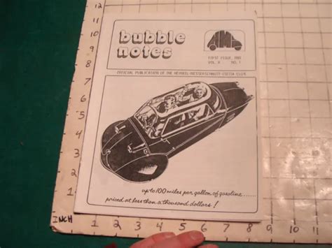 BUBBLE NOTES HEINKEL MESSERSCHMITT ISETTA Club Newsletter 1ST ISSUE