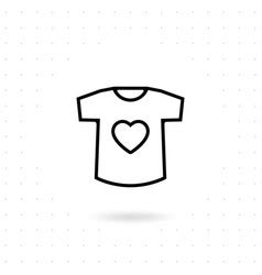 T-shirt icon outline tshirt sign Royalty Free Vector Image