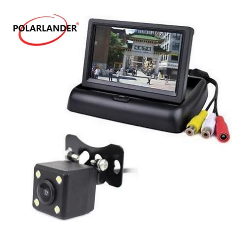 Monitor LCD TFT De 4 3 Para Coche Pantalla Plegable Con Vista Trasera