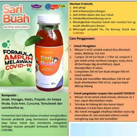 Jual Biojanna Sari Buah Probiotik Bakteri Baik Lactobacillus 100ml