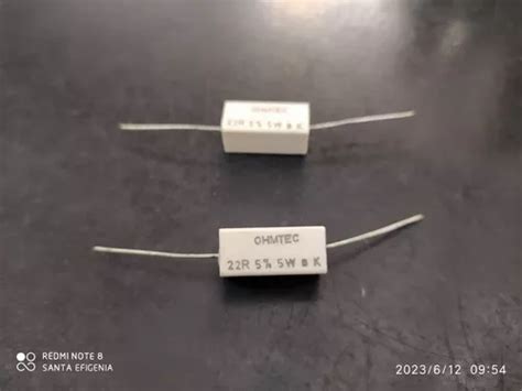 X Resistor De Porcelana R W Ohmtec Mercadolivre