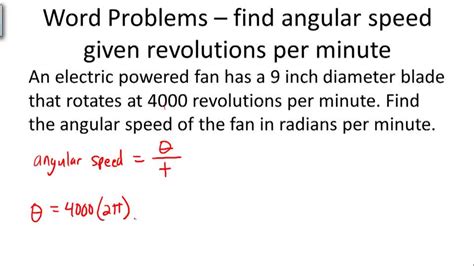 Arc Length, Area of Sector, Linear Speed, and Angular Speed - Example 4 ( Video ) | Trigonometry ...