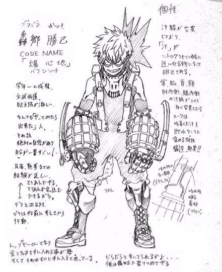 Autor De My Hero Academia Compartilha Design Original De Katsuki Bakugo