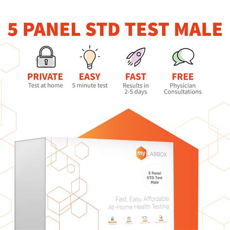 Mylab Box Home Std Test For Men Easy Test Kit For Hiv 1 And 2