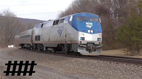 Amtrak Genesis P42dc 180 Stops At Lewistown Train Station Youtube