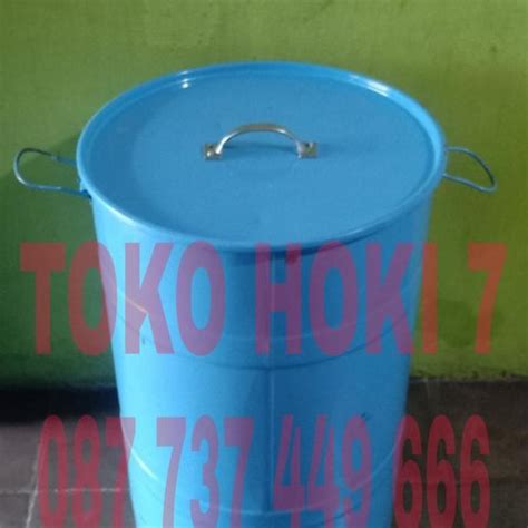 Jual New Drum Sampah Tong Sampah Kaleng Tong Besi Tempat Sampah Kap