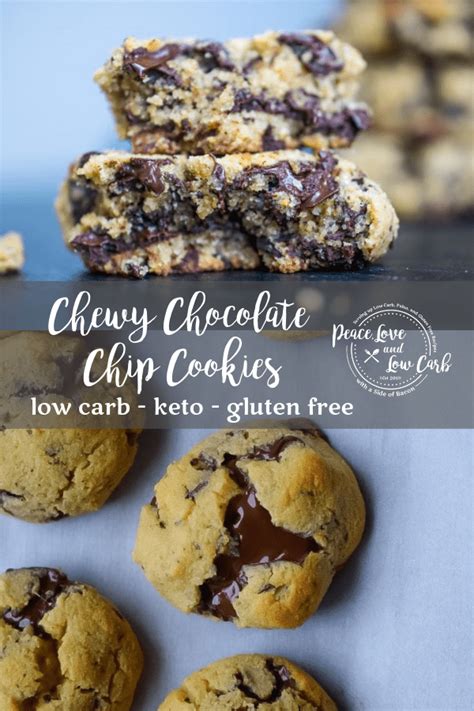 Keto Chewy Chocolate Chip Cookies Peace Love And Low Carb