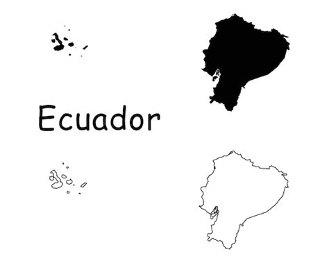 Map Of Ecuador Ecuador Map Black And White Detailed Solid