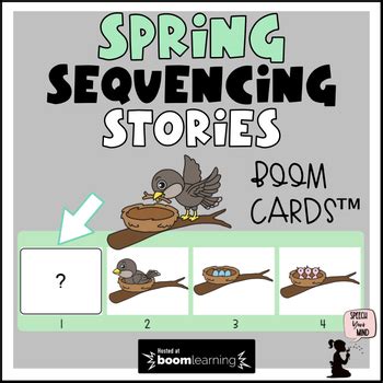 Spring Sequencing Boom Cards Sequencing Spring Stories Spring