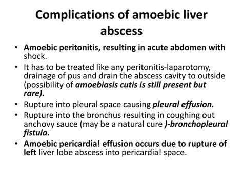 Amoebic Liver Abscess Ppt Free Download