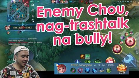 Enemy Chou Initiates Trashtalk Got Bullied Angela Classic Mlbb