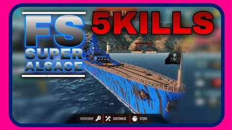 BATTLE OF WARSHIPS FS SUPER ALSACE GAMEPLAY YouTube