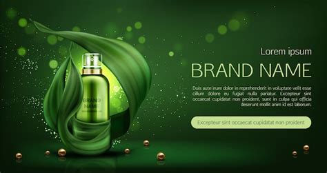 Free Vector Cosmetic Bottles Advertising Beauty Skin Care Product Banner