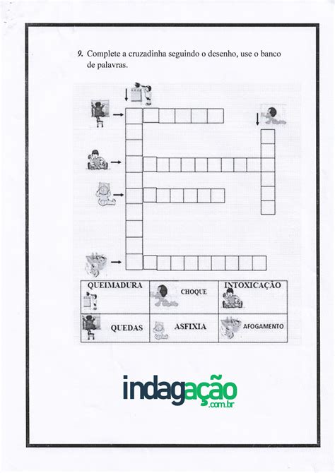 Atividade de Ciências Ferimentos e cuidados Ensino Fundamental