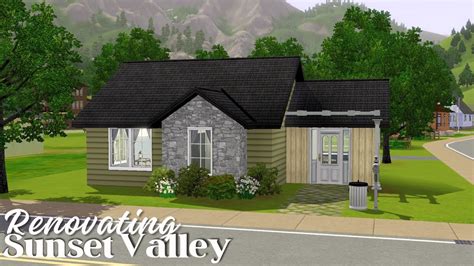 The Monotone Renovating Sunset Valley The Sims 3 Speed Build Youtube