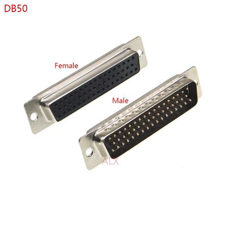 1PCS DB50 MALE FEMALE CONNECTOR Solder Type D Sub 50pin Serial Port