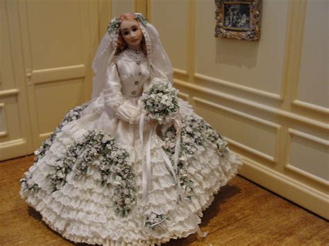 Doll House Miniature Porcelain Bride Doll By Stacy Hofman Magnificent