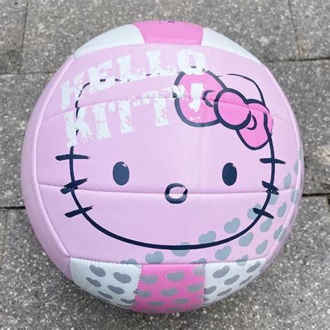 Hello Kitty Pu Machine Sewn Volleyball Beautiful Size 5 Match Training