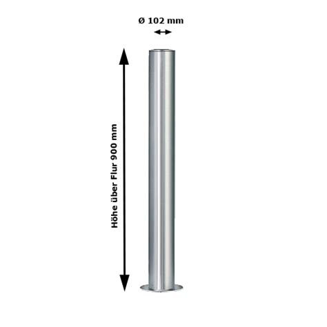 Absperrpfosten Acero Flachkopf V A Mm Aus Edelstahl Stein Hgs