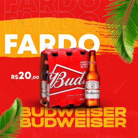 Fardo Caixa De Budweiser Social Media Psd Editável [download] Designi