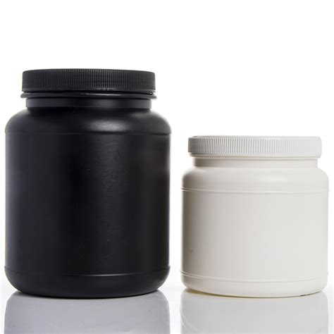 1100ml Hdpe Plastic Protein Powder Container Wholesale White Black