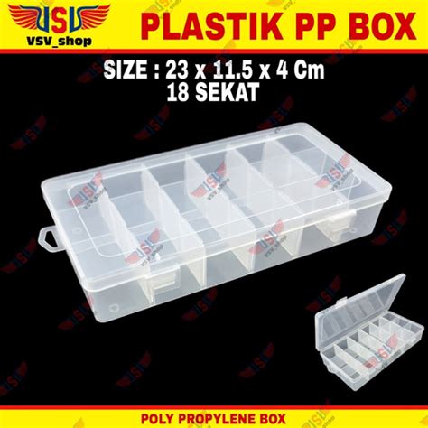 Jual Kotak Plastik 18 Sekat Penyimpanan Box Plastik PP Case Plastic