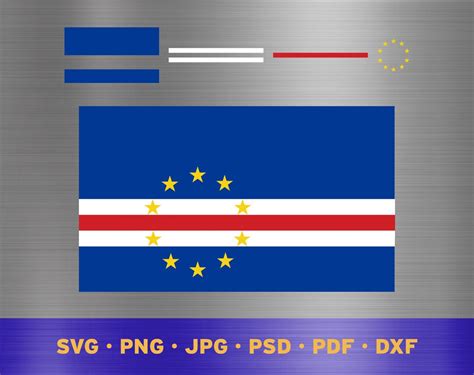 Cape Verde Flag Svg Layered, Cape Verdean Flag Svg, Cape Verdean Flag ...