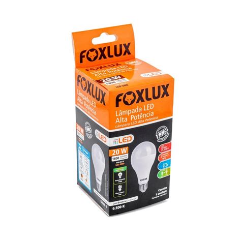 Lâmpada LED Alta Potência Branca 20W 6500K Bivolt Foxlux Submarino