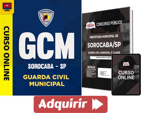 Apostila E Curso Concurso Guarda Civil Municipal De Sorocaba Sp